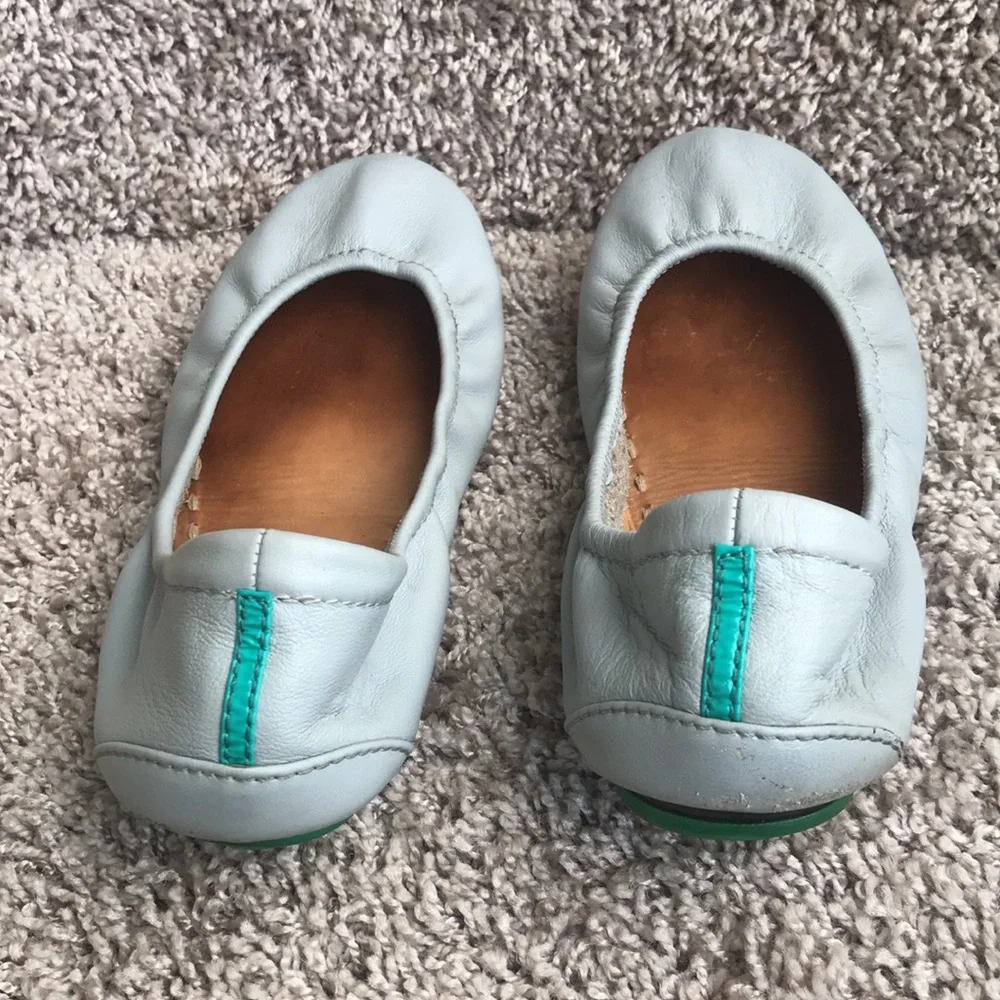 Tieks Cool Grey Leather Ballet Flats size 7